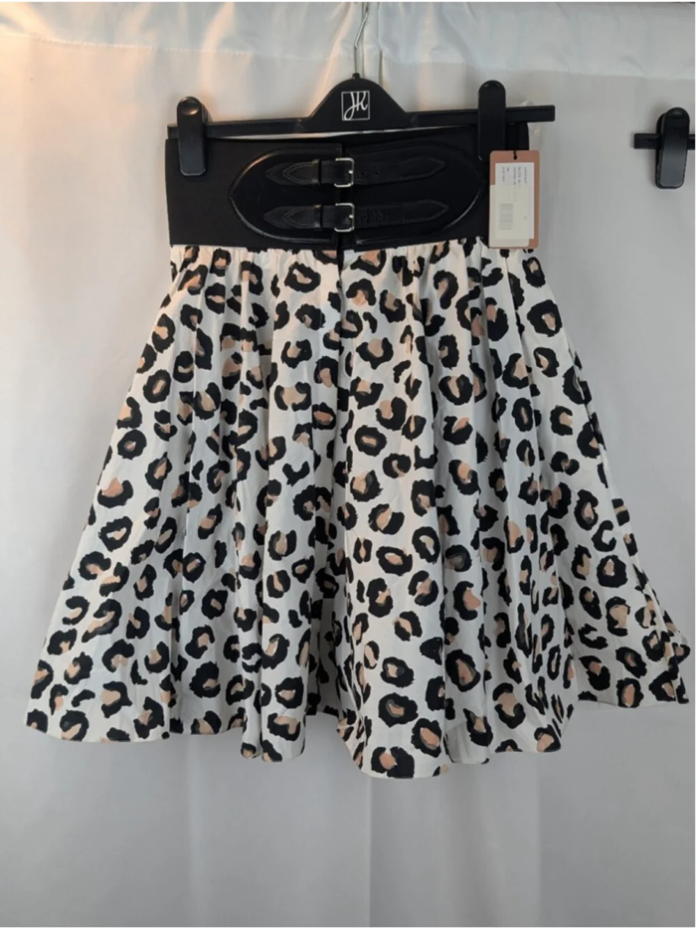 Alaïa White Leopard-Print Circle Skirt